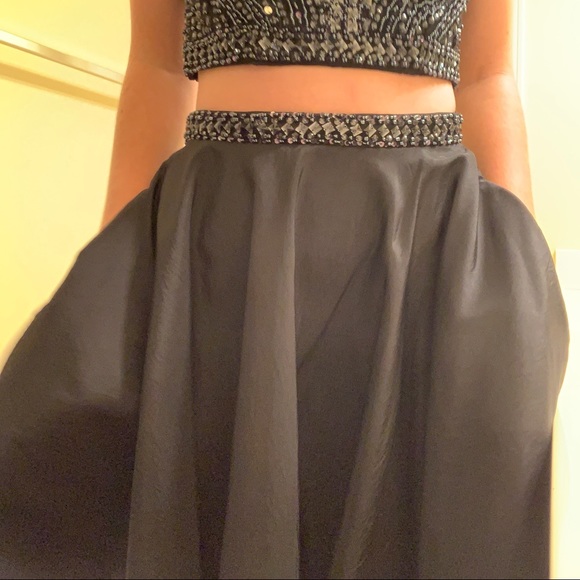 Milano Formals 2 Piece Black Dress - Picture 3 of 8